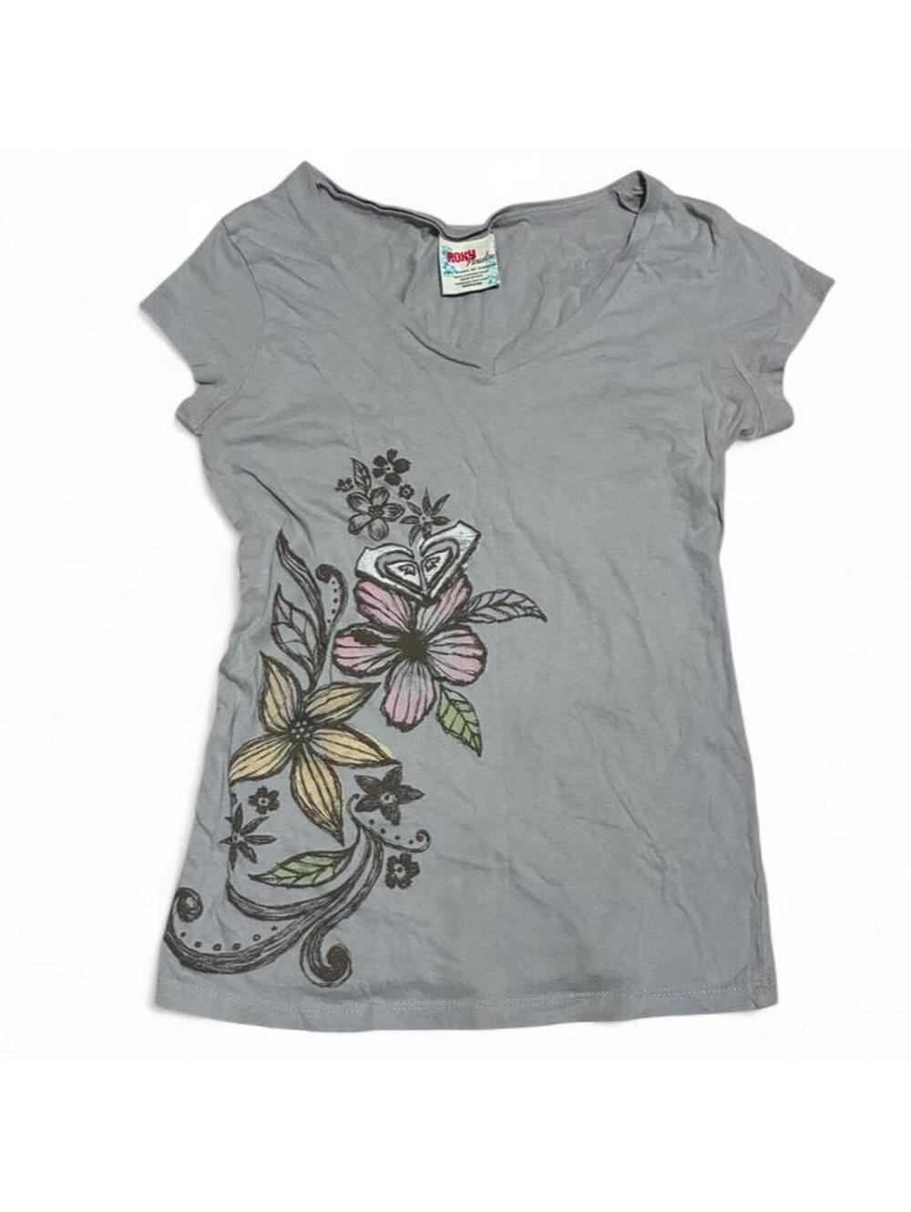 Roxy Paradise Y2K Floral Surf Tee Size M